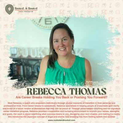 From career breaks to sabbaticals, Rebecca specializes in helping people at crossroads gain clarity and invest in a future version of themselves that they can be proud of.